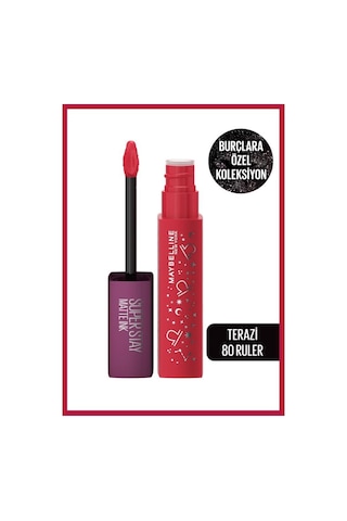 Maybelline New York Super Stay Matte Ink Zodiac Likit Mat Ruj-  80 Ruler (Terazi)
