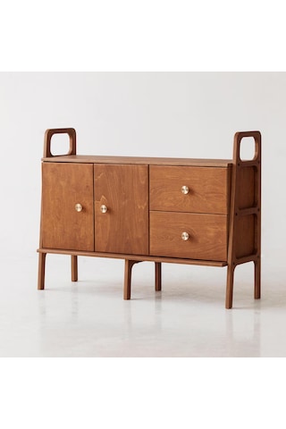 Woodesk Valle, Ahşap, Dolap Ve Konsol, 120x90, Tik Renk