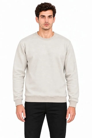 Modi Erkek Bisiklet Yaka İçi Şardonlu 2 İplik Düz Uzun Kollu Regular Fit Sweatshirt - Gri Gri S
