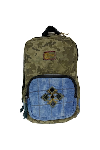 Kaliteli Mini Vintage Salaş Disayn Günlük Sırt Gezi Çantası 19 Cm X 34 Cm Açık Haki