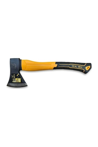 Real Max 1. Kalite Fiber Saplı Balta 500 Gr - Ergonomik Kaymaz Saplı Küçük El Baltası, Kamp, Avcılık, Bahçe Ve Odun Kırma Baltası, Karbon Çelik Nacak