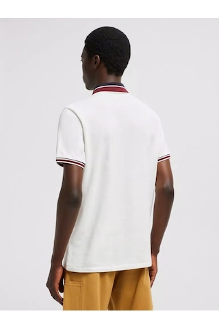 Moncler Polo Yaka Pike T-shirt Regular Fit Beyaz