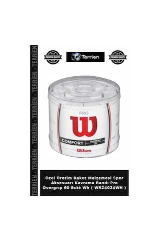 Özel Üretim Raket Malzemesi Spor Aksesuarı Kavrama Bandı Pro Overgrıp 60 Bckt Wh Wrz4024wh Beyaz