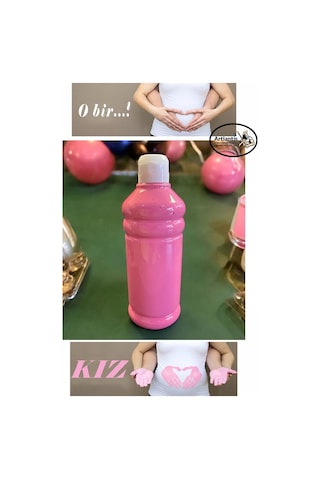 Mavi Pembe Cinsiyet Belirleme Parmak Boyası 1 Adet 500 Ml Kız Cinsiyet Açıklama Boyası Yıkanabilir Zararsız Mavi