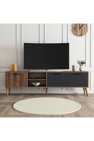 1581 Exxen 180 Cm Ahşap Ayaklı Tv Ünitesi