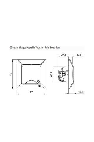 Visage Beyaz Topraklı Priz Çerçevesiz - Priz Ve Anahtar İçin Uyumlu Çerçeve