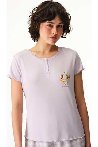 Penti Lila Sweet Day Tişört Pijama Üstü
