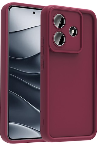 Ardemix Redmi Note 14 Kılıf Kamera Korumalı Ananas Kapak - Mürdüm Mürdüm