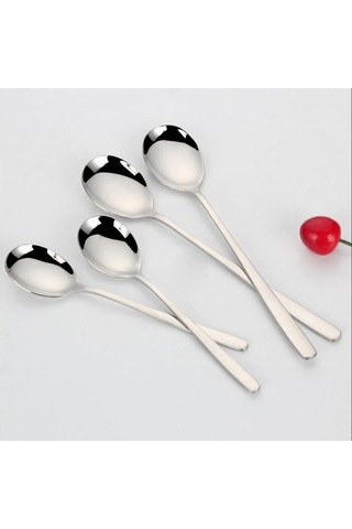 Homyl Paslanmaz Çelik Karıştırma Kaşığı Uzun 21,5-cm Gümüş GÜmüş