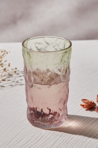 Karaca  Glacier Meşrubat Bardağı Kırmızı Yeşil 383 ml