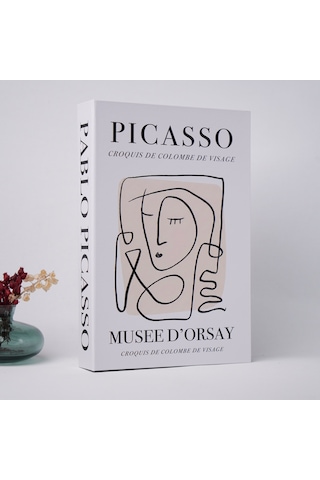 Kitap Görünümlü Dekoratif Kutu Picasso, İskandinav Tarzı Kitap Şeklinde Saklama Kutusu