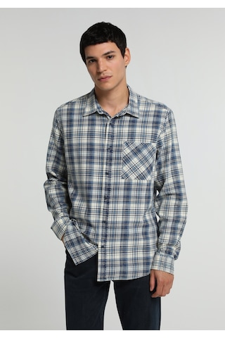 Colin's Colins Regular Fit Shirt Neck Ekoseli Erkek Mavi Uzun Kol Gömlek Cl1082985 Q1.v1 Inv İndigo