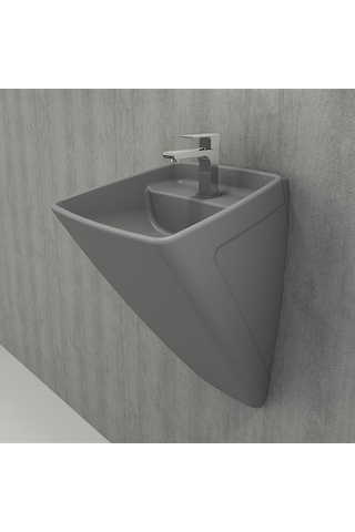 Bocchi Firenze Asma Monoblok Lavabo. 48 CM. Mat Gri 1082-006-0126