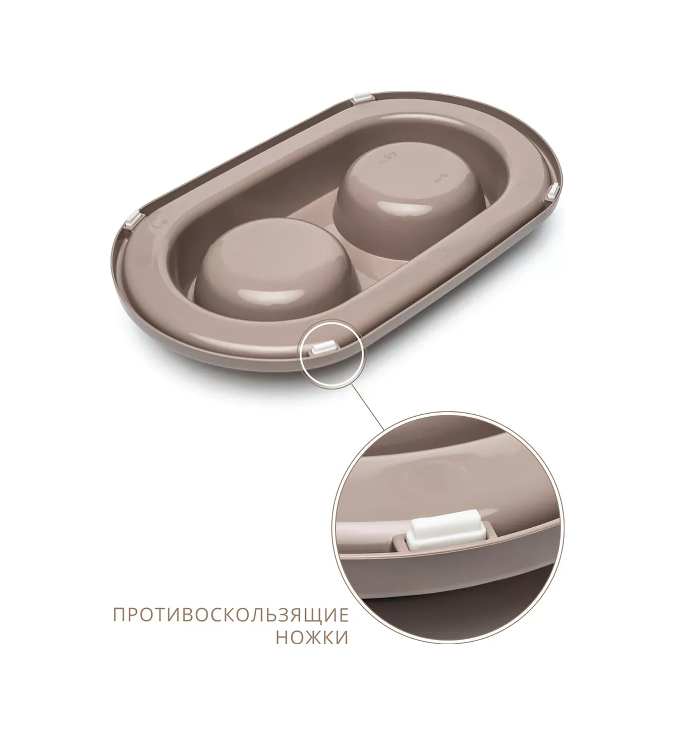 Al'ternativa Bej Renkli Kedi Ve Köpekler İçin Çift Kase 178093931