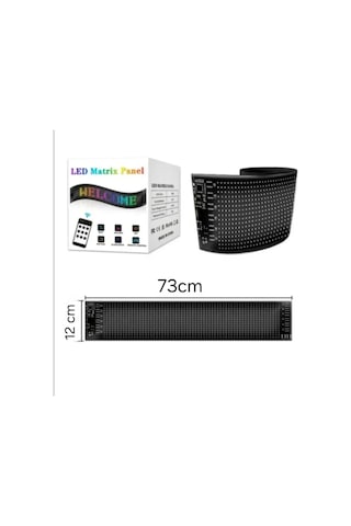 Led Panel Cama Yapışan Telefon Kontrollü Led Ekran Panel 73 Cm