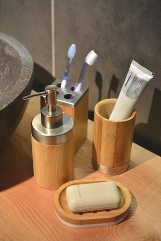 Bambum Mystik 4 Parça Banyo Seti B2656 Kahverengi