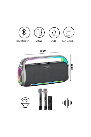 Vıdvıe Xl-sp920 Şarjlı 2 Mikrofonlu 200w Bluetooth Hoparlör