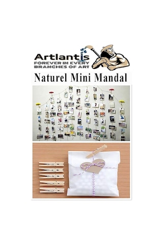 Naturel Mini Mandal Ahşap 150 Adet Renksiz Minik Mandal Dekoratif Süsleme Fotoğraf Asma Mandalı Dekarasyon