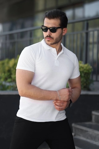 Vexor Erkek Kısa Kollu Yakalı Tişört Beyaz