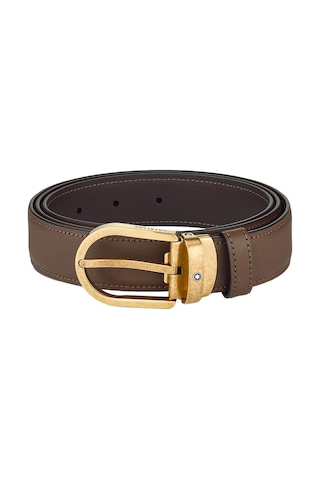 Montblanc At Nalı Tokalı Kahverengi Deri Kemer 30 Mm 129424