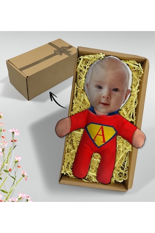 Bk Gift Hediye Kutusunda Kişiye Özel Fotoğraflı Süper Kahraman Bebek Yastık-13, Arkadaşa Hediye, Sevgiliye Hediye, Doğum Günü Hediyesi Kobitmeyencom33