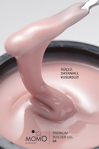 Momo Professional Premium Builder Gel Protez Tırnak Jeli No.04 Bej 10 gr