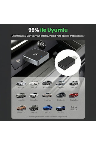 S-lınk Sl-car01, 2in1 Android Ve Apple Uyumlu Cihazlar, Kablosuz Android