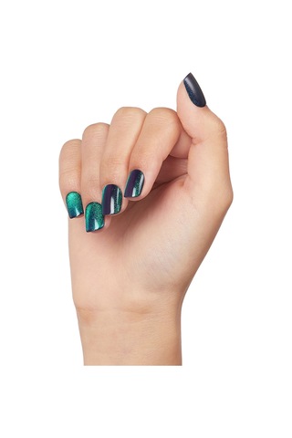 İmpress Color Fx Kendinden Yapışkanlı Takma Tırnak Kısa Yeşil Mor