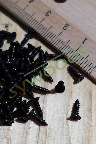 100 Adet 7,5 mm Mini Hobi Vidası Siyah