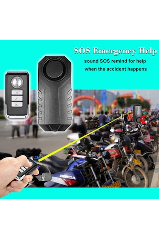 Yaozixa Bisiklet Ve Elektrikli Araçlar İçin Kablosuz Kumandalı Titreşimli Alarm, 113db Ses, Ip55 Su Geçirmez, 6 Alarm Tonu - Ks-sf22r