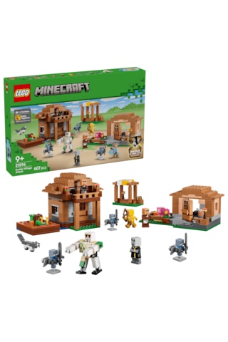 LEGO® Minecraft® Evoker Köy Saldırısı 21596 – 9 Yaş ve Üzeri Çocuklar için 11 Figür İçeren Yaratıcı Oyuncak Yapım Seti (607 Parça)