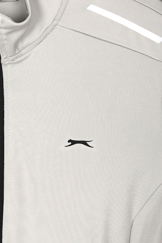Slazenger Revolver Erkek Fermuarlı Dik Yaka Cepli Gri Sweatshırt