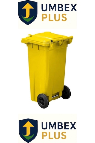 Umbex 5 Adet Plastik Çöp Konteynerı Çöp Kovası 120 Lt Isıya Karşı Dayanıklı 5 Adet Çok Renkli