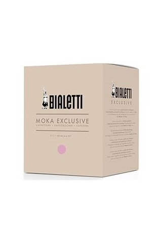 Bialetti - Moka Exclusive: 3 Cups Ocak Üstü Espresso Pişirici - 130ml - Pembe Renk - Alüminyum Gövde - Patentli Güvenlik Valfi - Tüm Ocak Türleri İçin Uygundur İndüksiyon Hariç