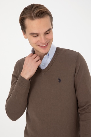 U.S. Polo Assn. U.s. Polo Assn. Erkek Vizon Kazak /triko 50313662-vr052