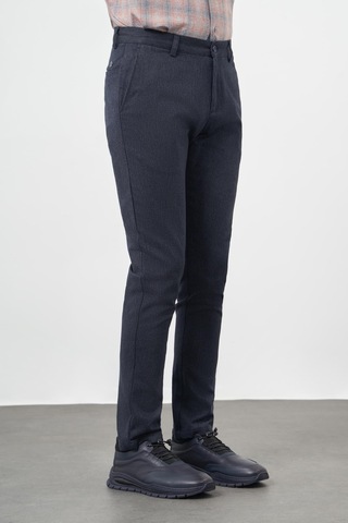 Koyu Lacivert Düz Gabardin Pamuklu Yan Cep Slim Fit Casual Pantolon 1003245162 Koyu Lacivert