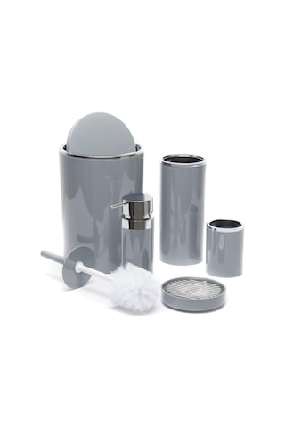 Prima Nova, Primanova Lenox 5'li Banyo Aksesuar Set - Gri, Evidea7028 Çok Renkli