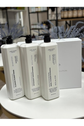 Lewel Mood Premium - Straight Smoothing Solution - Düzletşrici Ve Bakım İçin Keratin Set 1000 Ml 3 Ürün Yeni
