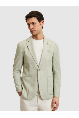 Cacharel Mint Slim Fit Mikro Desen Mono Yaka Ceket Mınt