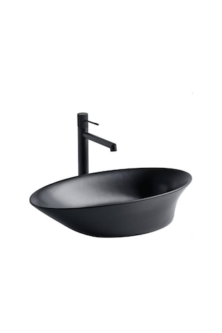 Lena - Tezgah Üstü Porselen Lavabo Siyah Outlet - Eh-4610ms- Diğer
