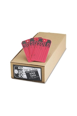 Avery 15161 Satılan Etiketler, Kağıt, 4 3/4 X 2 3/8, Kırmızı/siya Diğer