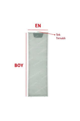 Dominox Uyumlu Davlumbaz 16,6X51,5 Cm Tek Tırnaklı Aspiratör Yağ Filtre - 463320505