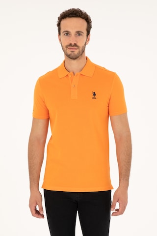 U.S. Polo Assn. Erkek Slim Fit Polo Yaka Turuncu Basic Tişört 50279613-VR051