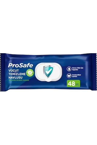 Prosafe Hasta Vücut Temizleme Islak Mendil Havlu 48'li x 15