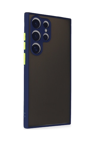 Galaxy S24 Ultra Kılıf Montreal Silikon Kapak - Lacivert Çok Renkli