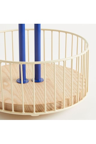 Crate & Barrel Molly Baz Dönen Baharat Kutusu, Doğal Ahşap Ve Eğlenceli Tasarım Baharat Setleri Çok Renkli