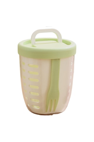 Yaozixa Taşınabilir Meyveli Yoğurt Kasesi - Pratik Kahvaltı Ve Hafif Öğün İçin Kapaklı Yeşil