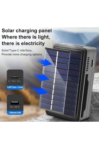 18650 Fener Şarj Aleti Güneş Enerjili Ve Powerbank