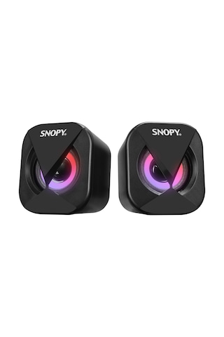 Snopy Sn-83u 2.0 Mini Led Işıklı 2wx2ch Siyah Usb Gaming Speaker Hoparlör Snopy