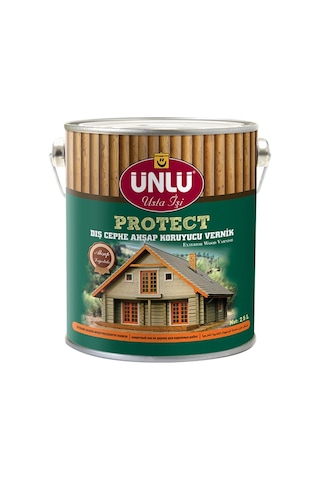 Ünlü Protect Vernikli Dış Cephe Ahşap Koruyucu 12Kg
